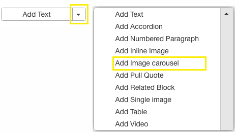 add an Image Carousel