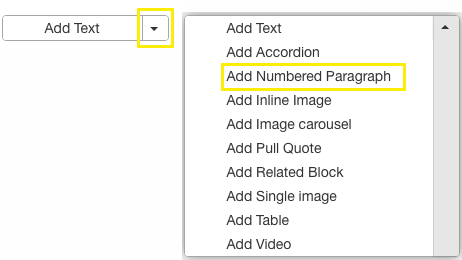 Add Numbered Paragraph 