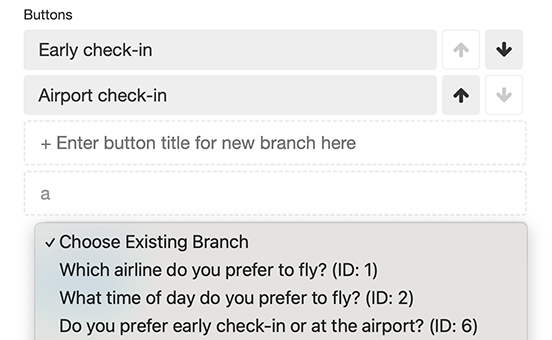 Text showcasing early check in options 