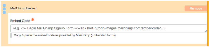 Paste the Embed Code