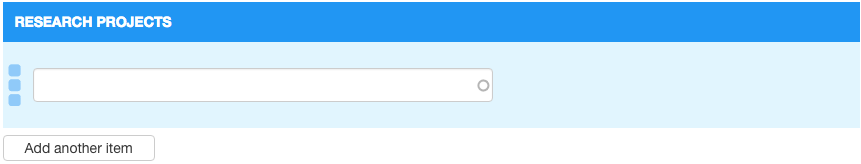Select the associated Research Project for the publication