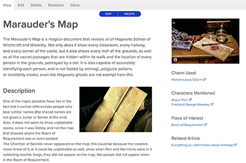 a closeup of an opened tan scroll while a pensits atop a desk acorss a booklet and glass of water with text encircling the images. 