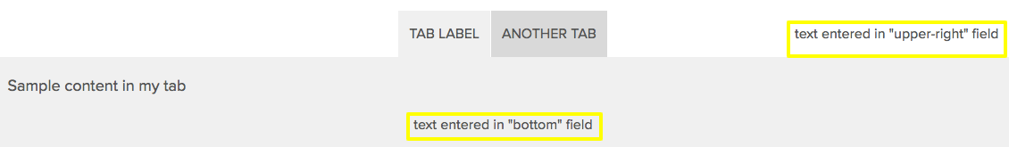 how labels for a header and footer display