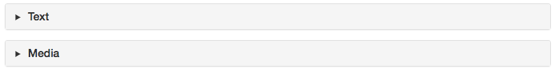 Text and Media sections