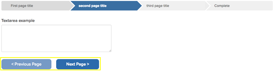 customize the Previous and Next button labels rendered