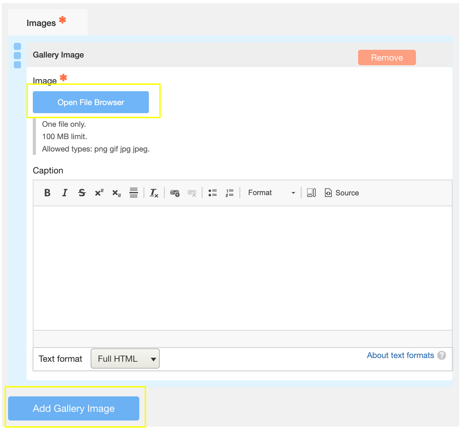 Add Images and Captions