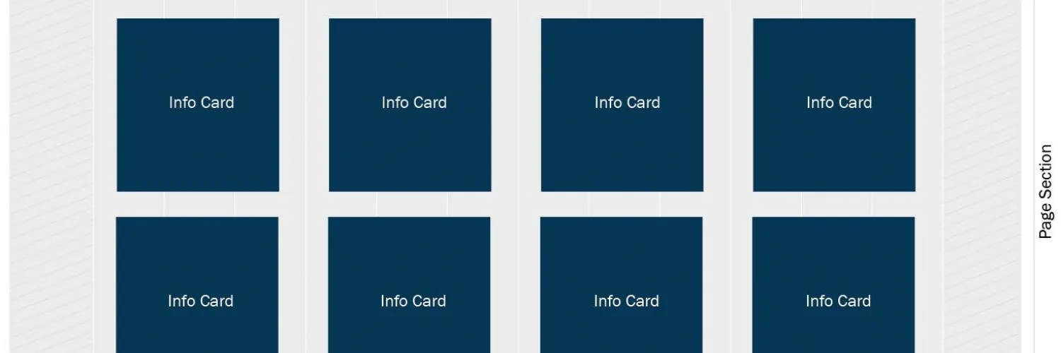 8 Icon Cards in a Full-Width Section