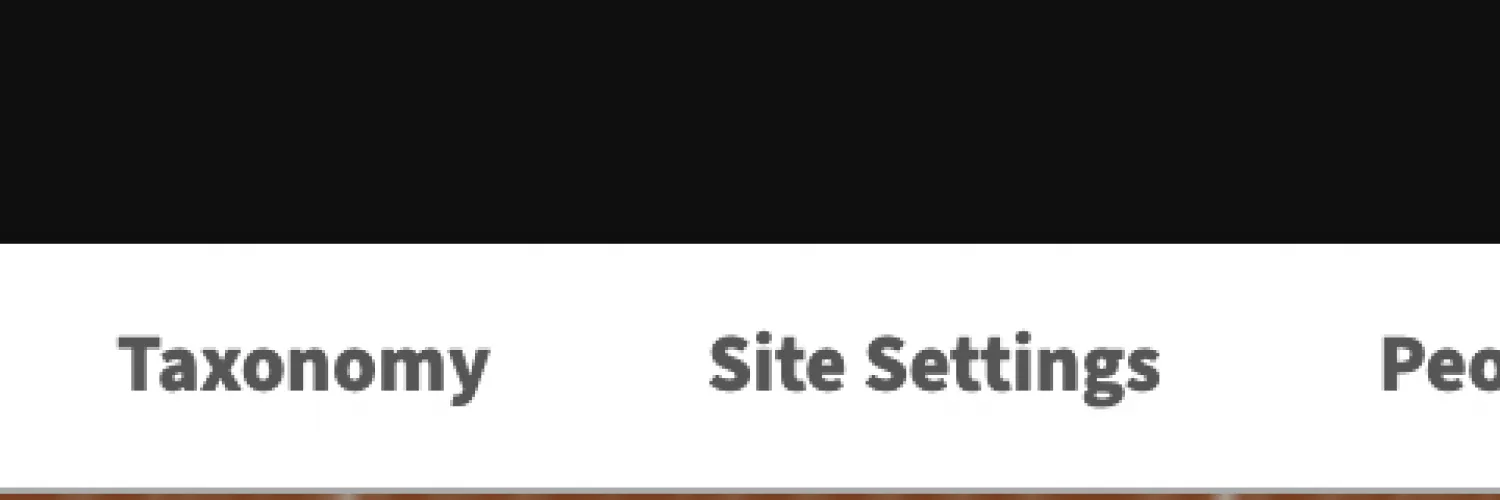 Text within the navigation menu bar and highlighting the Add Content option