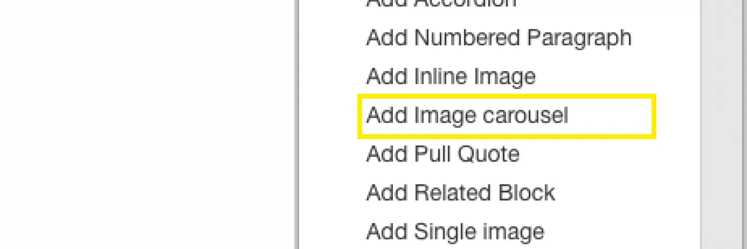 add an Image Carousel