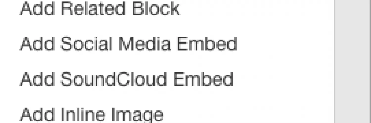 "Add Mailchimp Embed" option