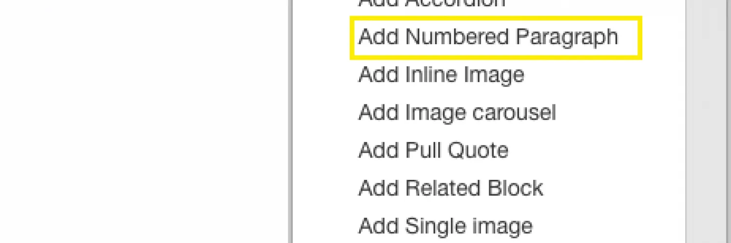 Add Numbered Paragraph 