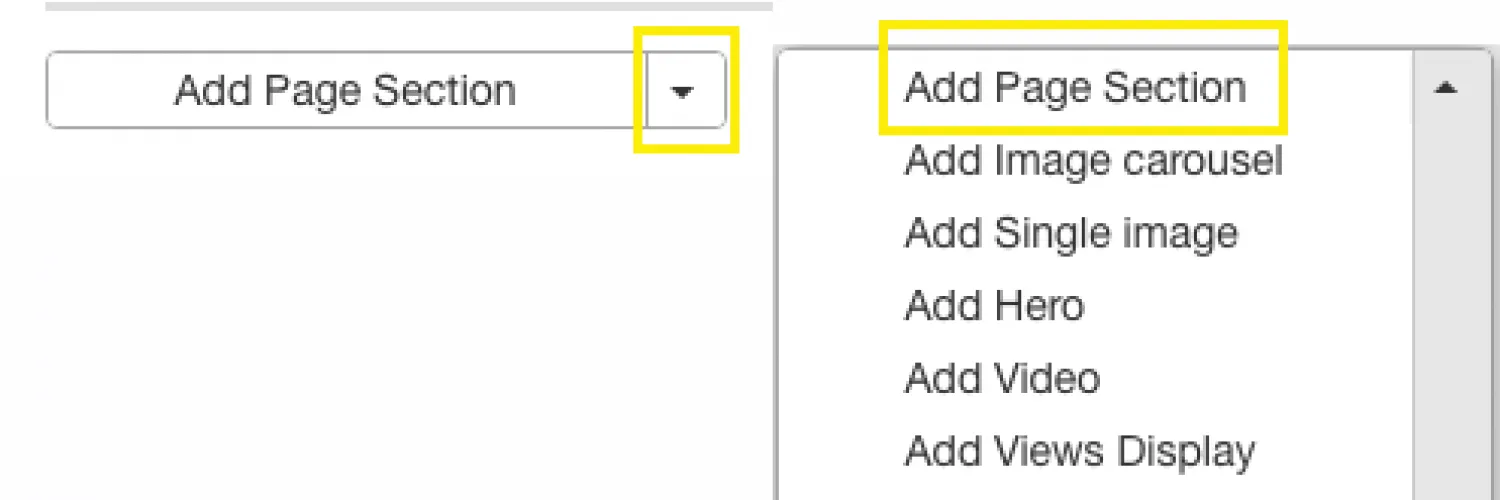 Add Page Section