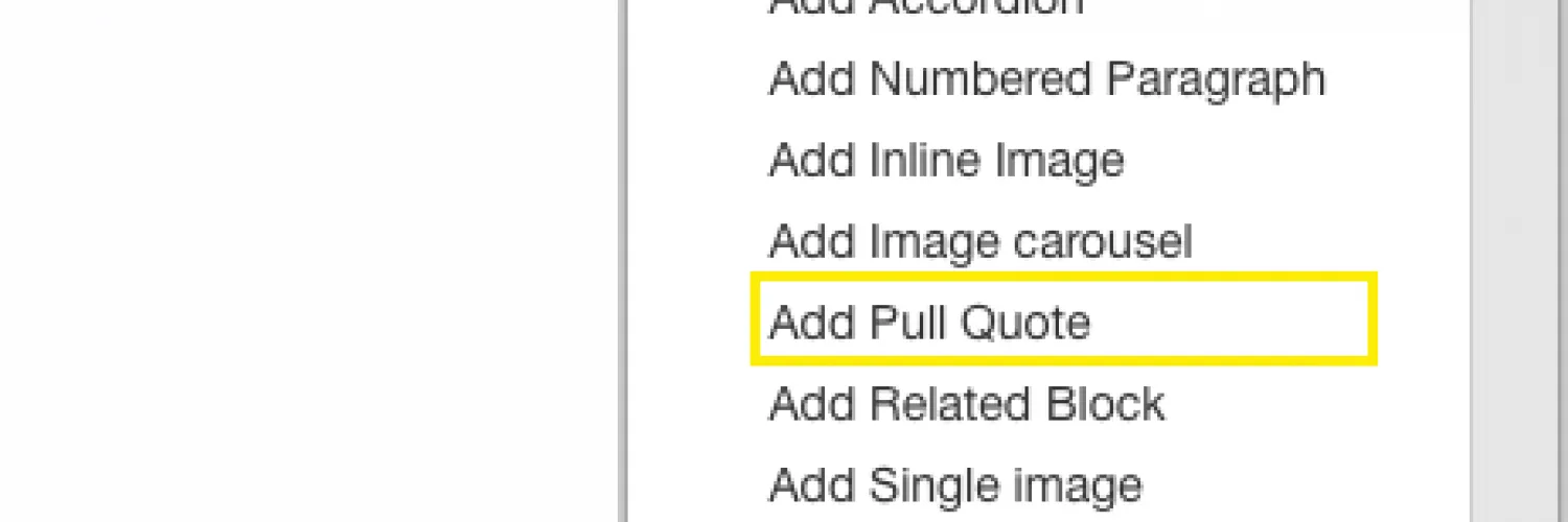 Add Pull Quote