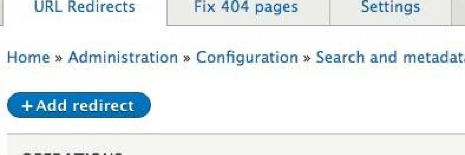 + Add redirect button