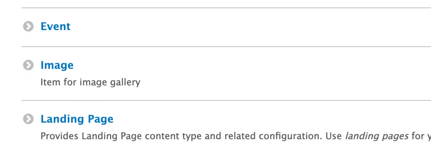 Add Content menu, select Research Project