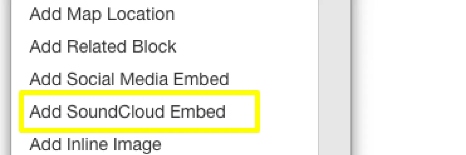 Add SoundCloud Embed