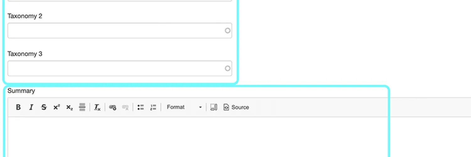 text displays add content with the highlighting of bookshelf option