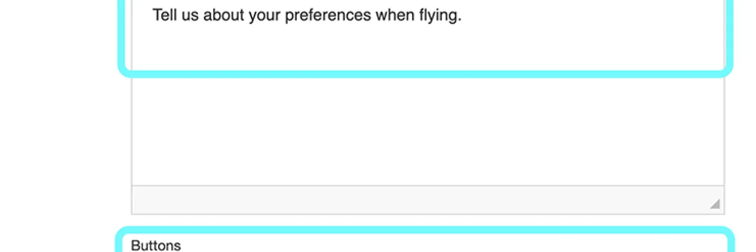 text encircled by blue highlight to underline the fields needing completion 