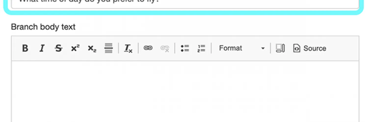 text highlighting the branch title field 