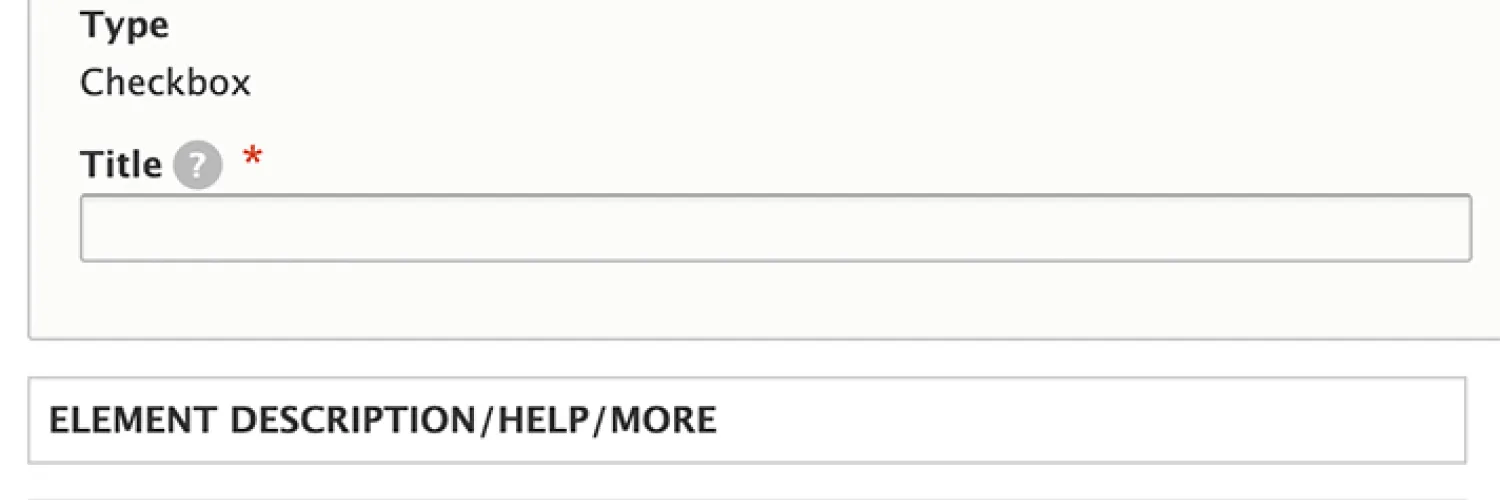 Text displaying element settings 