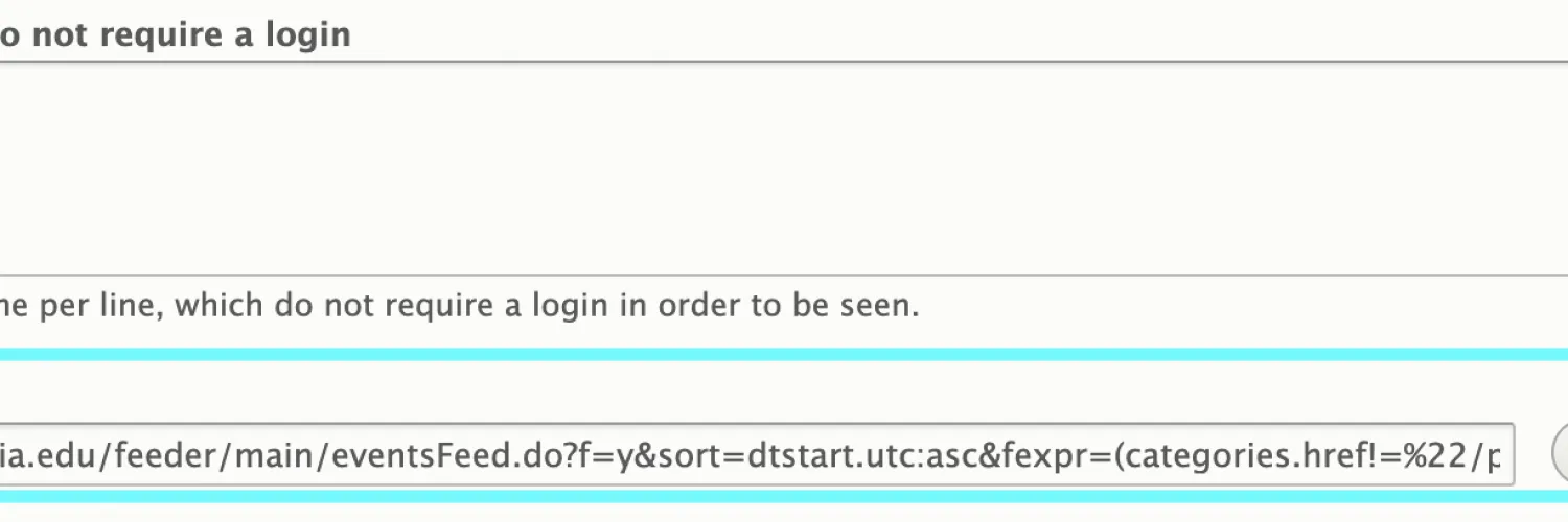 text displaying the events api url feed.