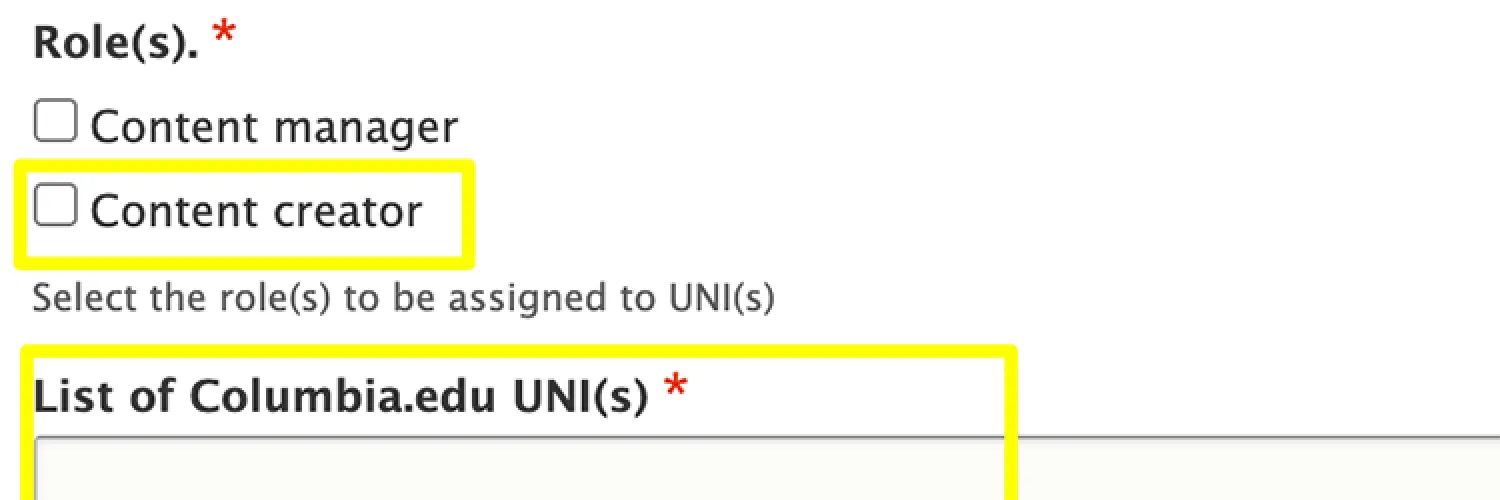 text displaying grant users access detials 