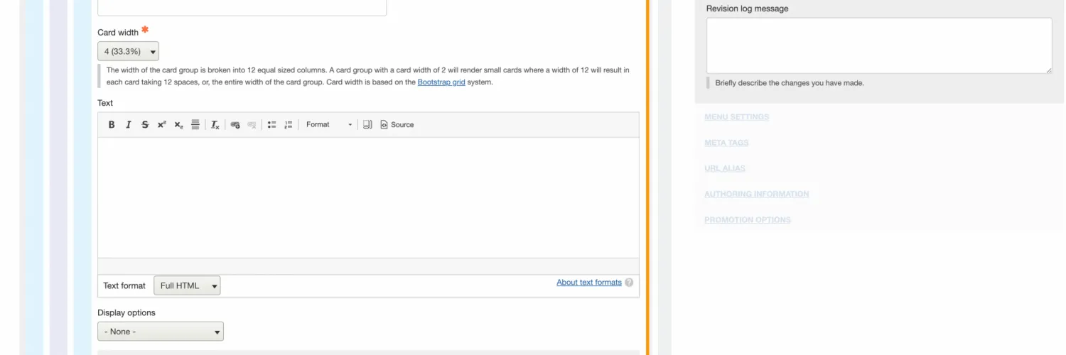 configure the group settings