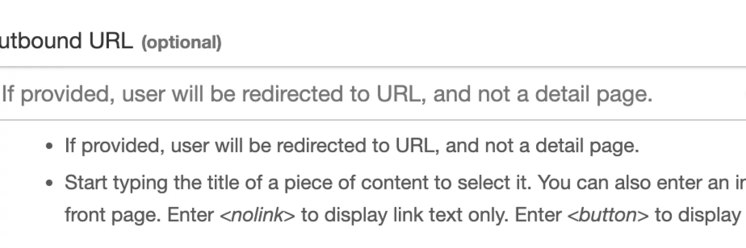 Enter the Outbound URL 