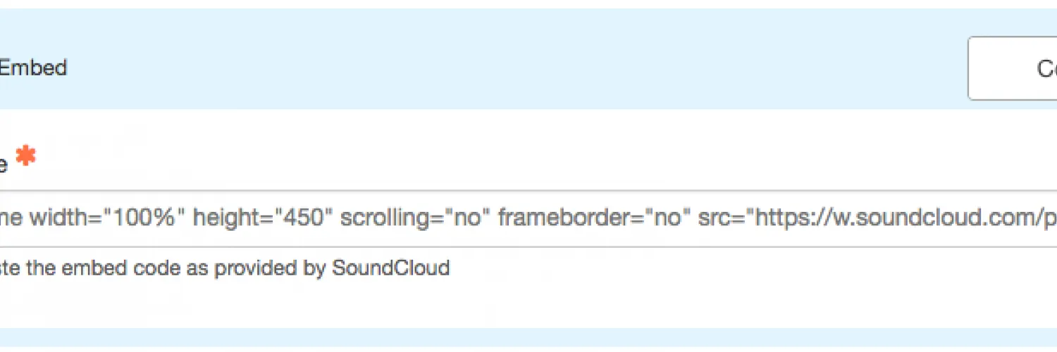 Paste the Embed Code into Columbia Sites