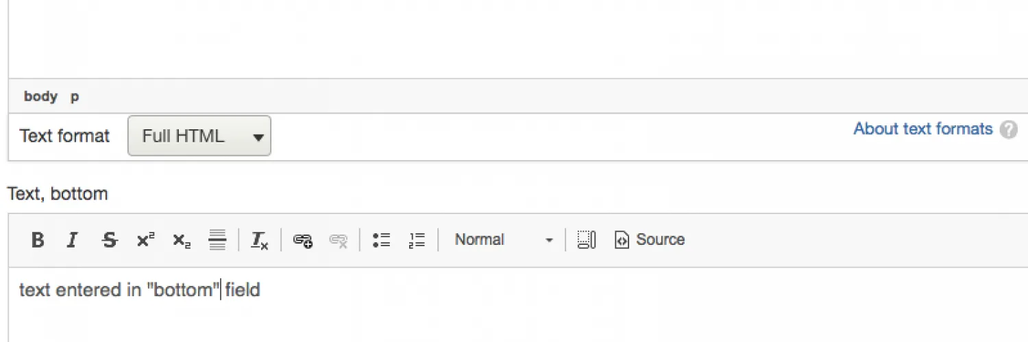 labels for a header and footer
