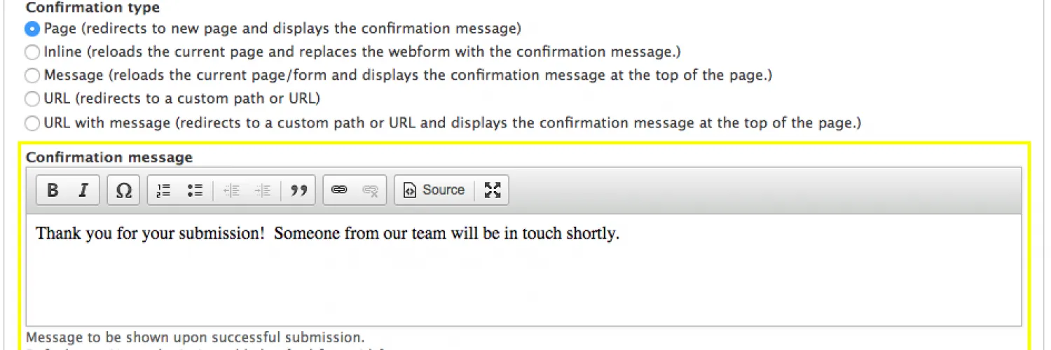 Settings > Confirmation Settings.