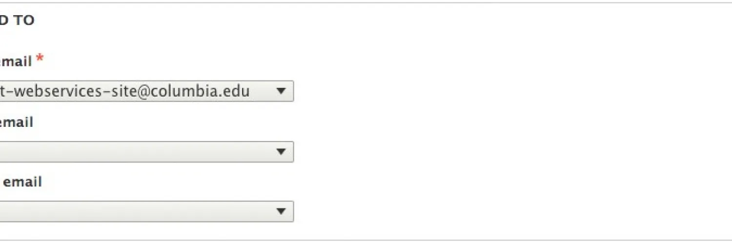 Send To configuration